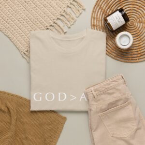 God Above All T-Shirt | Faith-Based Christian Statement